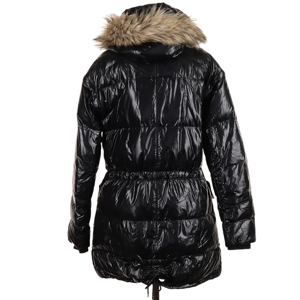 RALPH LAUREN RLX faux fur trim hooded black parka down puffer coat vest Size M - Picture 2 of 12